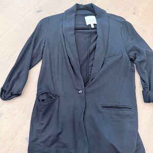 Joie Black Open-Front Single-Button Blazer
